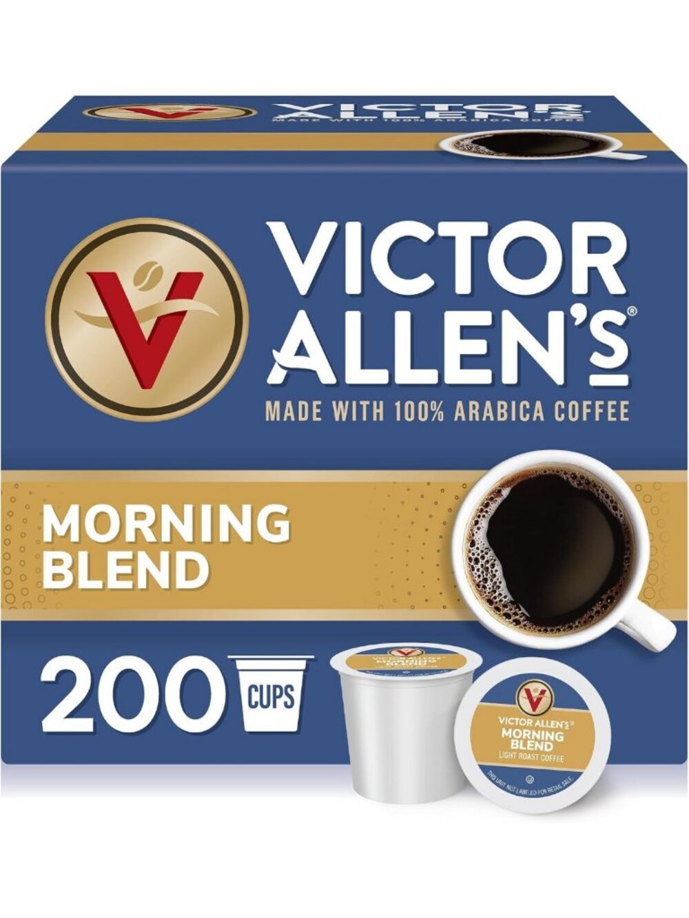 Light Roast Morning Blend Coffee Pods, 200 Count, Single Serve for Keurig